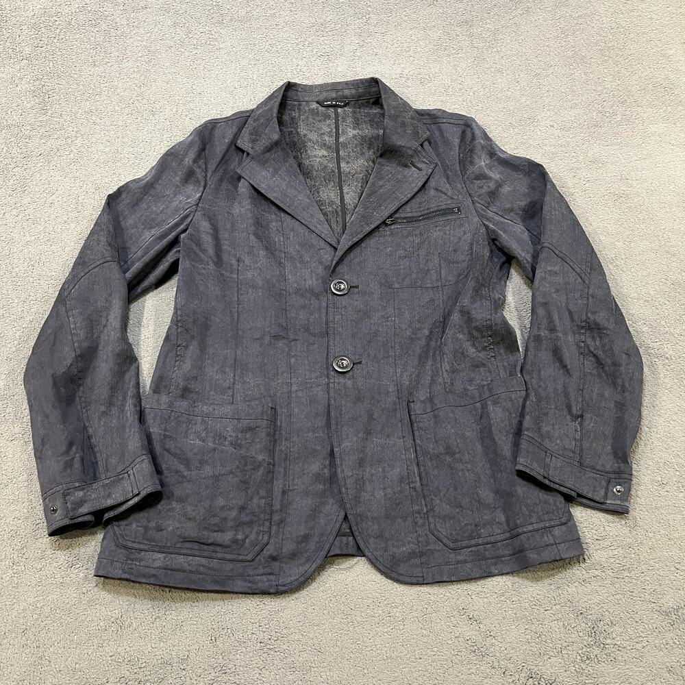 GIORGIO ARMANI Ramie Silk Unstructured Blazer Made In Italy Jacket Men's Size 50